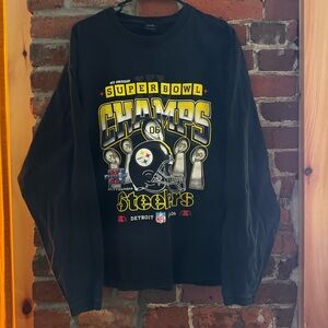 Vintage 2006 Super Bowl Champs Steelers Long Sleeve Shirt - XL